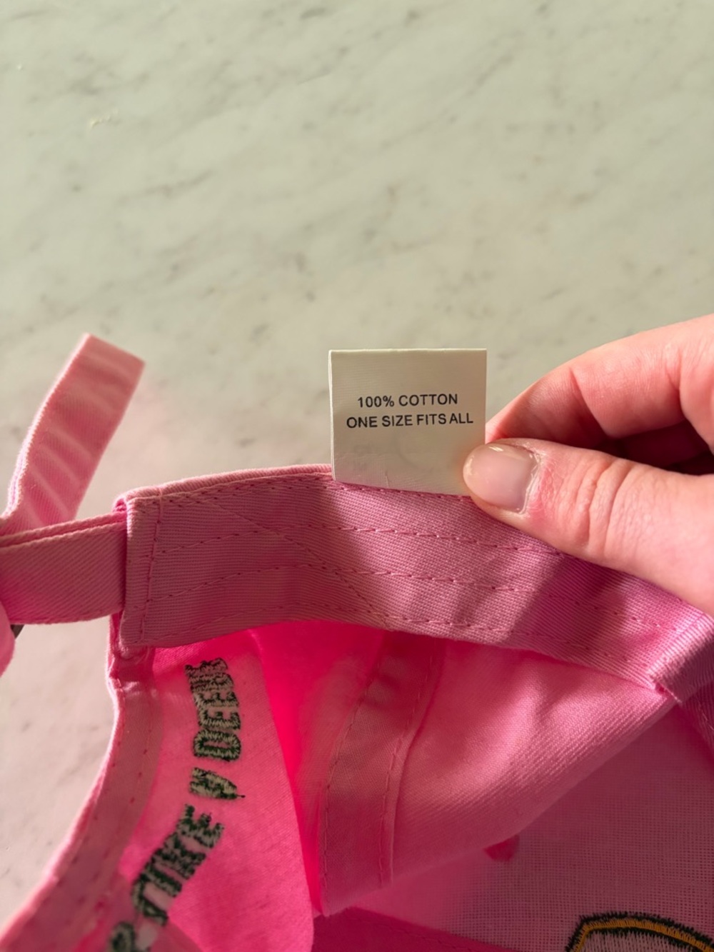 John Deere Pink Baseball Cap with Green & Yellow Logo - Picture 4 of 4